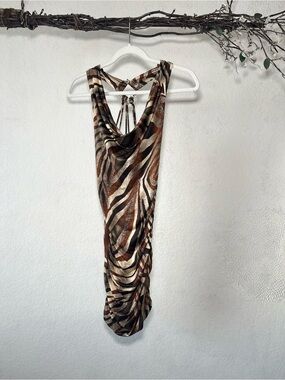 Trac animal print y2k mini dress